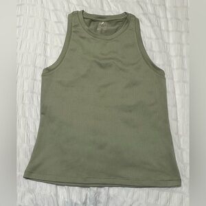 CALIA Women's Renew Ribbed Sage Tank Top